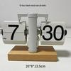 European Style Retro Flip Page Clock - Automatic Table Ornament for Living Room