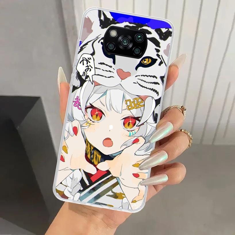Милая Аниме Девушка INS Чехол для Телефона для Xiaomi Poco X7 X6 X5 X4 X3 Nfc F6 F5 F4 GT F3 F2 Pro F1 M5S M4 M3 5G Мягкий Чехол с Принтом