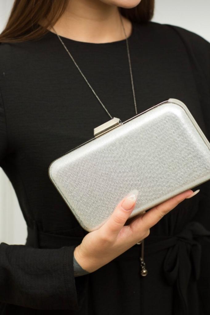 Women's Stylish and Useful Evening Dress Bag Women's Evening Dress Silver Case Bag