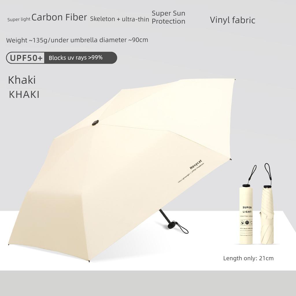 Aluminum Alloy Mini Ultra-Light Compact Portable Folding Sun Protection Uv-Resistant Pencil Umbrella Sunshade Umbrella for Women