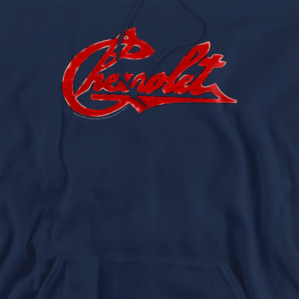 Худи унисекс для взрослых Chevrolet с логотипом в стиле «поношенный»