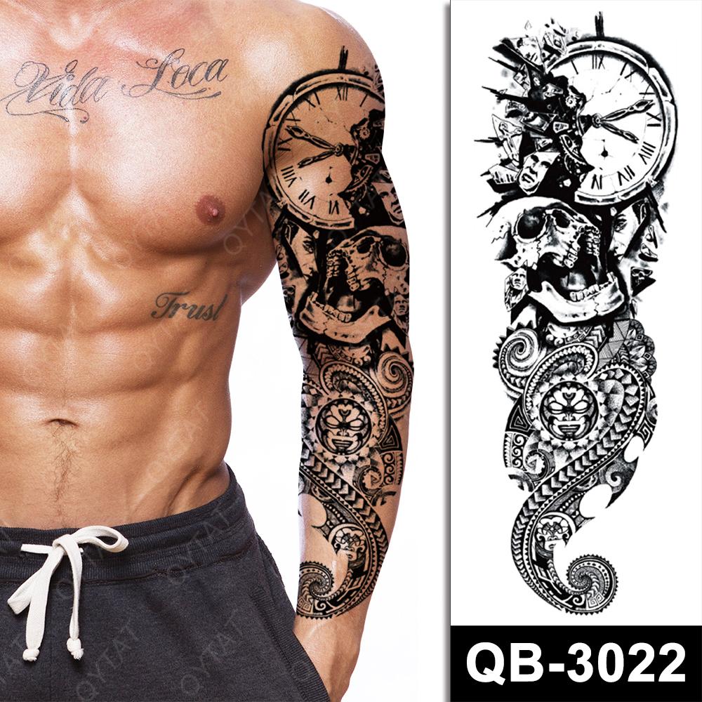 High Quality New Designs Disposable Temporary Full Arm Tattoo for Men