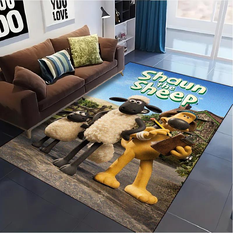 Shaun the Sheep Carpet Rug for Living Room Bedroom Home Sofa Decoration,Kids play Non-slip Floor Mat