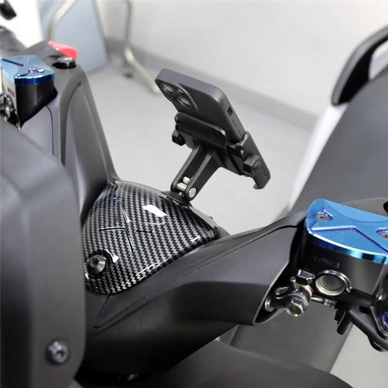 Motorcycle Handlebar Upper Faucet Cover With Phone Holder For XMAX X-MAX 300 2017-2025 Accessory Parts