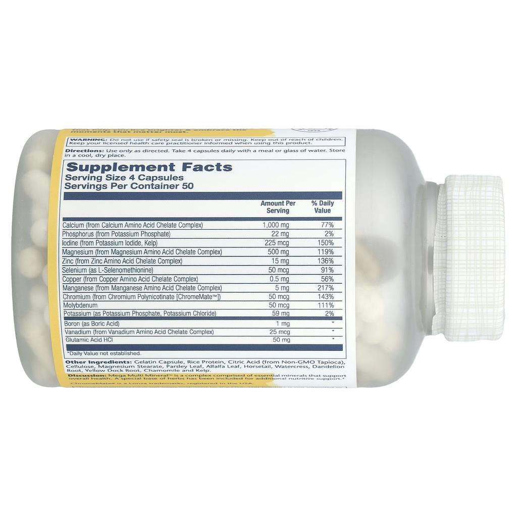 Mega Multi Mineral, Iron Free, 200 Capsules