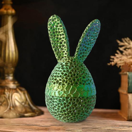 Пасхальная фигурка кролика из яичной скорлупы, полое украшение для стола в виде кролика из яичной скорлупы, статуэтка весенних кроликов