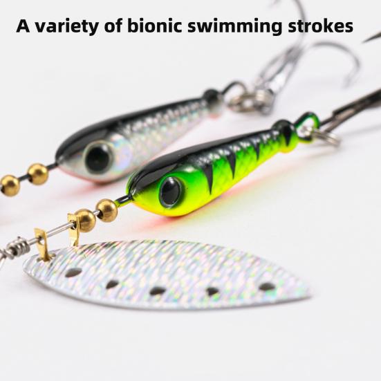 5 шт. 5,7 см/9 г Рыболовная приманка с вращающимся лепестком, крючок для дальнего заброса, металлическая вращающаяся блесна-ложка с пайетками, спиннербейт для ловли окуня, щуки, судака, рыболовные аксессуары