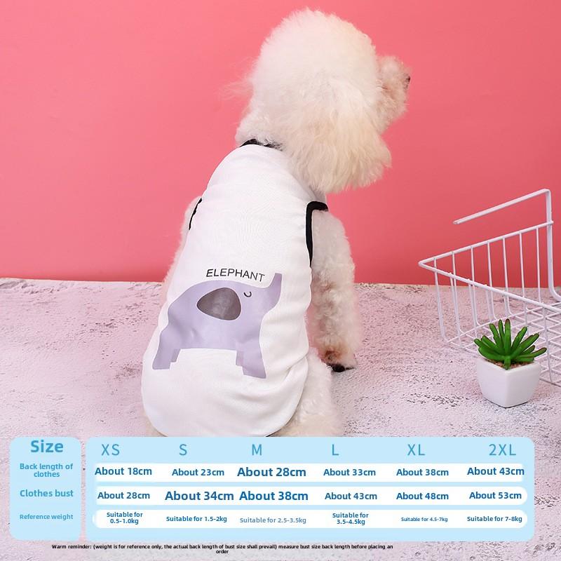 Puppy Dog Clothes Summer Thin Cat Bichon Dharma Pomeranian Small Dog, Summer Vest Clothes