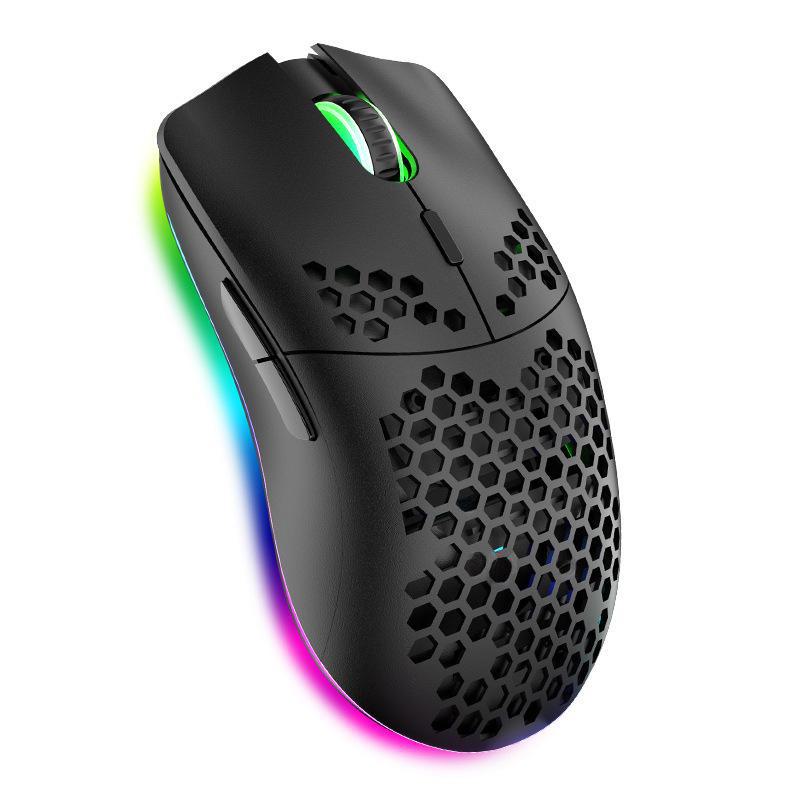 Беспроводная игровая мышь Xuanyinhu XYH80 RGB — легкая, перезаряжаемая и эргономичная для использования в офисе и играх.