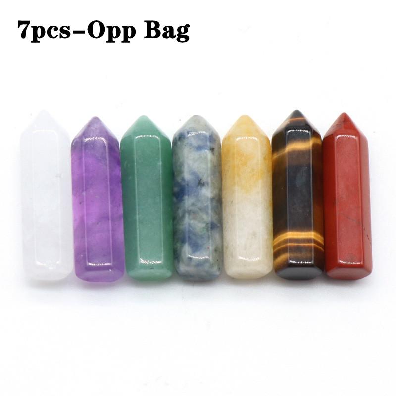 14PCS Natural Stone Set 7 Chakra Reiki Healing Stone Quartz Mineral Ornament Healing Gemstone Home Decoration Craft Stones Gifts