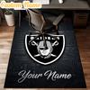 Custom Name Raiders Team Logo Design Rug Office Rug Chair Mat Non Slip Carpet Rugs for Bedrooms Dining Room Living Room Home Decor gifts