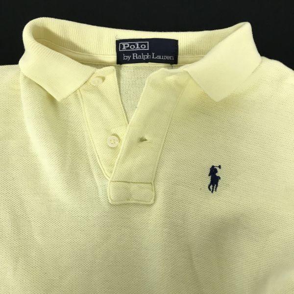 Polo by Ralph Lauren винтажная футболка-поло мужская S-M бежево-желтая 70-80-х(ИСПОЛЬЗОВАЛ)