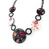 [H9036] - Designer Necklace 'Carmen' Red Orange