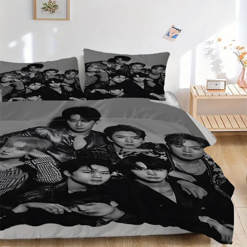 Kpop Group Poses Together Print 3Pcs Bedding Setduvet Cover With 2 Bedropillowcase Home Birthday Gift