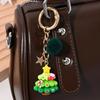Christmas Tree Santa Claus Keychains Bag Charm For Women Exquisite Bag Pendant Car Key Ring Jewelry Christmas Gift