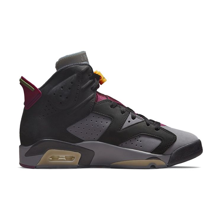 Кроссовки Air Jordan 6 Retro GS Bordeaux Kids Черные Светло-Графитовые Темно-Серые 384665-063