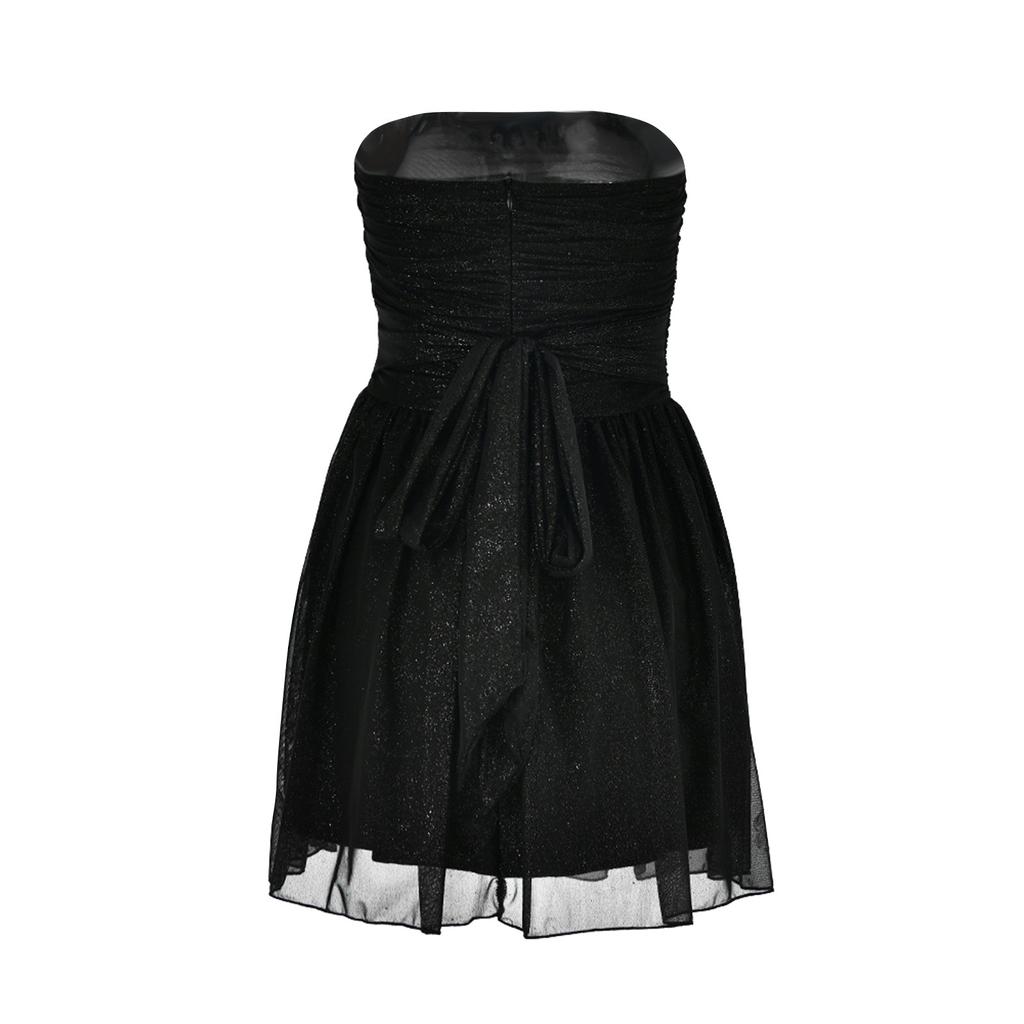 Женское сетчатое двухслойное платье-труба с открытой спиной