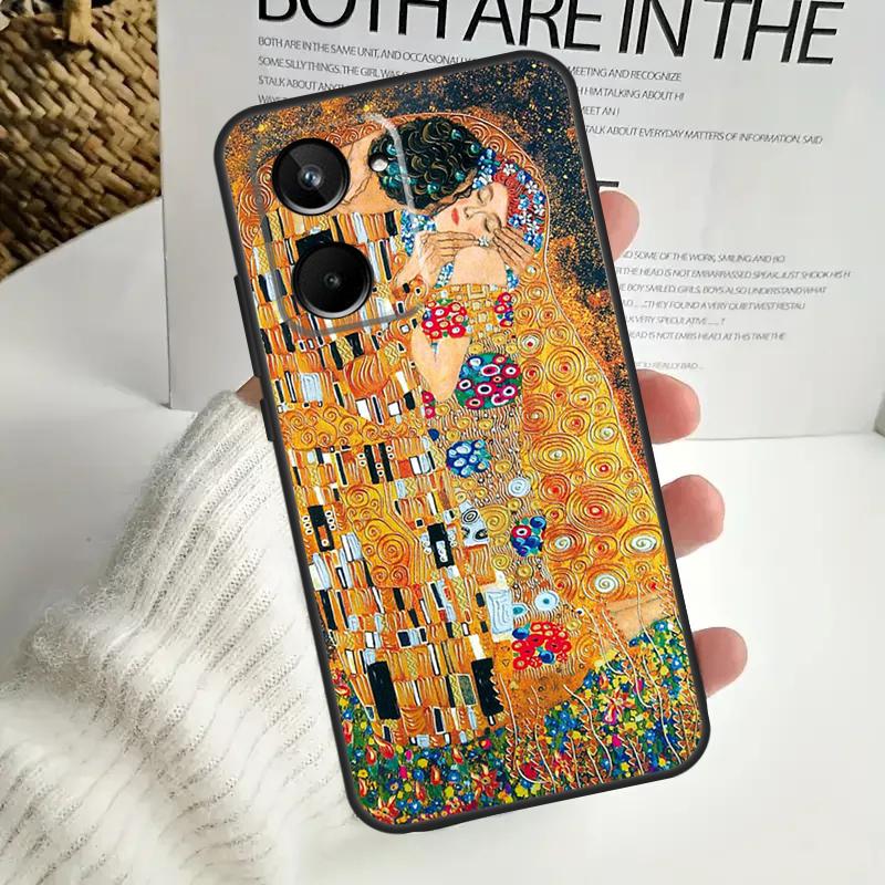 Картина "Поцелуй" Густава Климта Чехол для Realme 15 10 11 12 13 14 Pro Plus C65 C67 C63 C61 C55 C51 C53 C35 C75 GT6 GT7 Pro