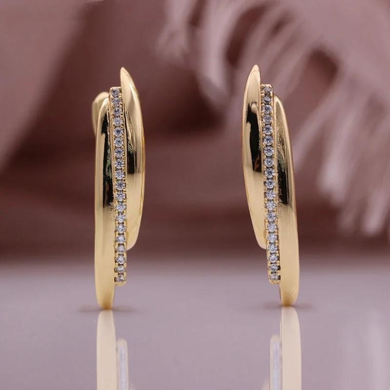 Роскошные серьги с цирконами, инкрустированные медью, женские круглые серьги, длинные овальные серьги