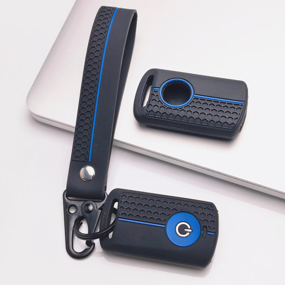 Key Fob Cover for YAMAHA Nmax XMax 125 300 Tricity Aerox with Keychain Anti-Scratch Surface Shockproof Structure Soft Grip Texture