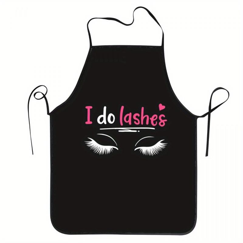 1 Humorous Eyelash Apron, Suitable for Lash Artists, Unisex, Ideal for Cooking, Baking, Painting, Grilling, Outdoor Picnics, and