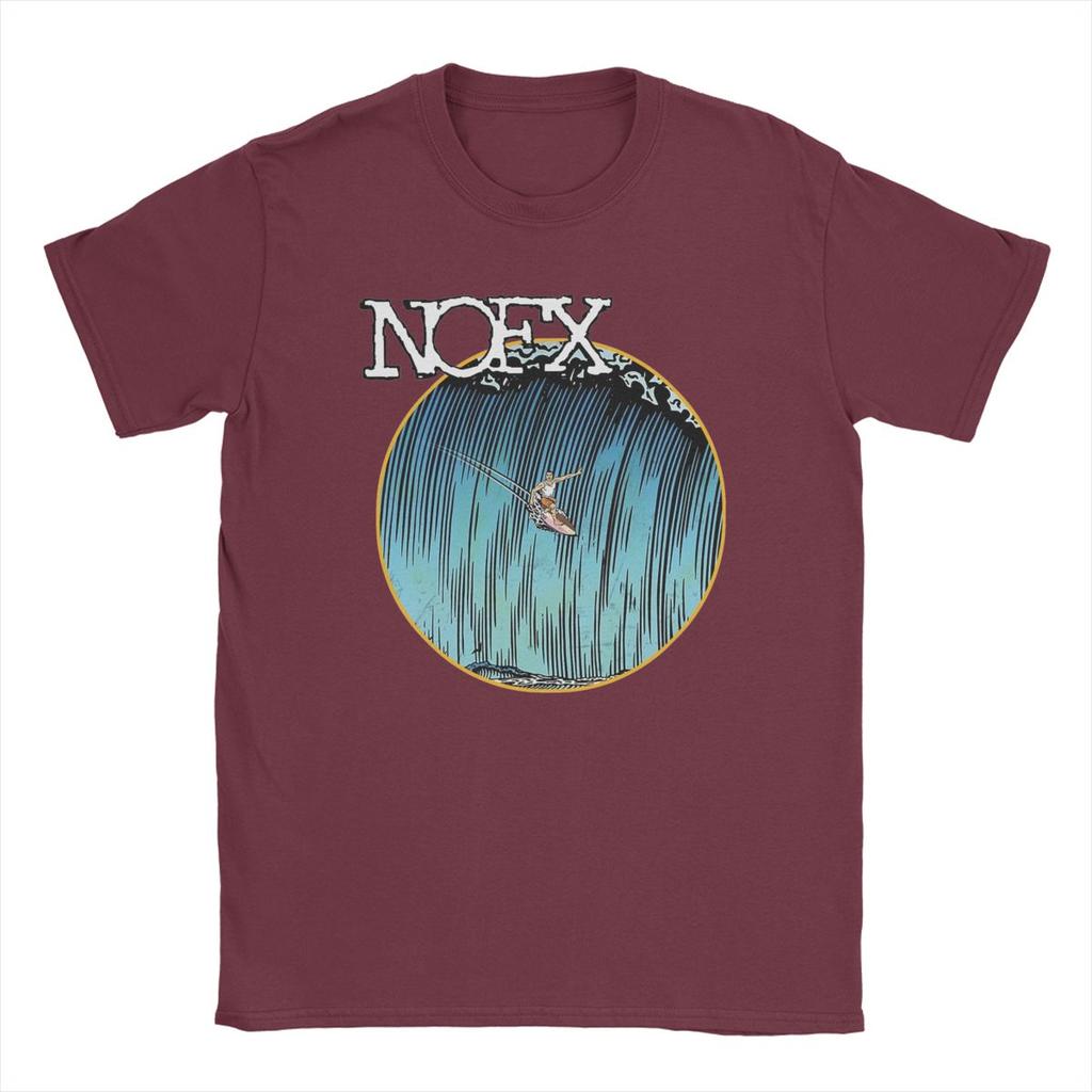 Men's Surfing Nofx T Shirt Pure Cotton Clothes Unique Short Sleeve Crewneck Tees Adult T-Shirts