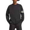 adidas Футболка с длинным рукавом Originals Trefoil Crew Neck, мужские топы, черный цвет HR8697