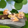 Микропейзаж смоляное украшение мультфильм милая собака корги животное украшение офисный рабочий стол автомобиль украшение дома