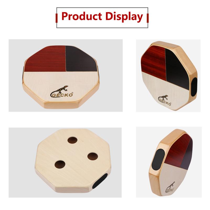Ручной барабан Gecko Cajon, 3-цветный малый барабан бонго, двойной звуковой эффект, кахонный барабан, портативный перкуссионный барабан