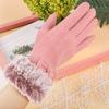Новые модные женские перчатки осень-зима милые пушистые теплые варежки с длинными пальцами варежки женские спортивные женские перчатки на открытом воздухе экран