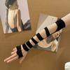 Jk Fingerless Gloves Gothic Mesh Punk Gloves New Design Sleeve  Women