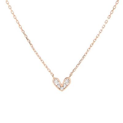 Bijou Holic Серебро 92.5 Позолоченное Романтическое Сердце Ожерелье Модное Ожерелье Серебряное Ожерелье Ожерелье 925 Позолоченное Ожерелье