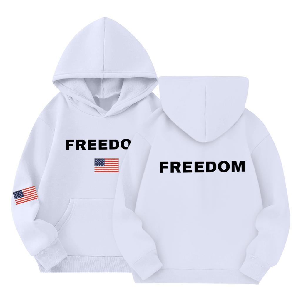 Children's Fashion Hooded Long Sleeved Printed Casual Pullover Sweatshirt Top