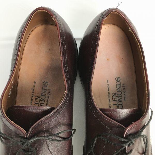 Allen Edmonds Tom, Dick & Harry Обувь броги для бизнеса Бордовый размер 10.5B 27.0-28.0 Винтаж Мужская(ИСПОЛЬЗОВАЛ)