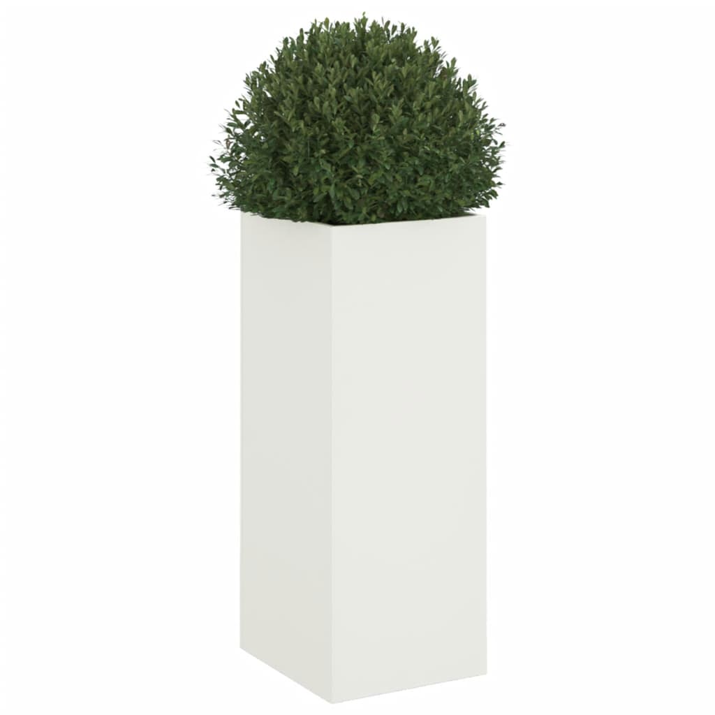 White Plant Pot 32 x 29 x 75 cm Steel