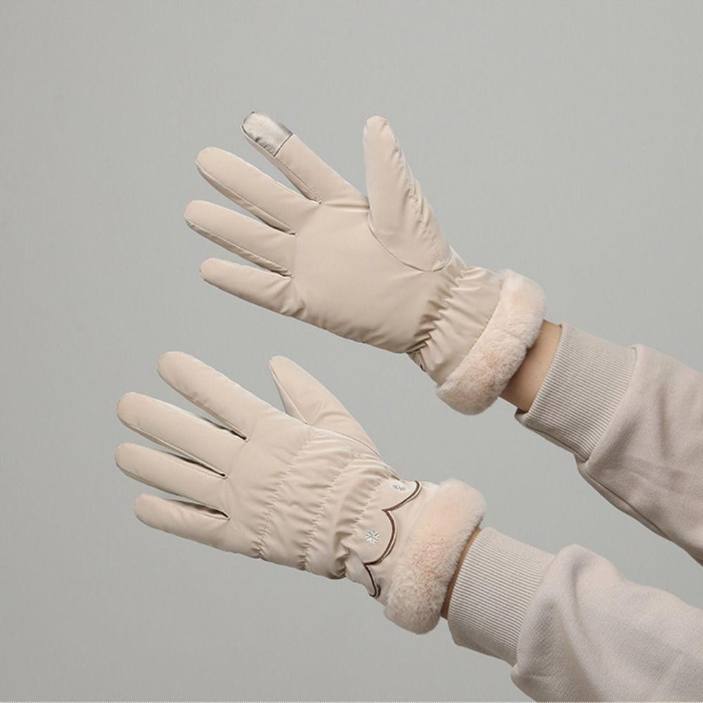 Водонепроницаемые велосипедные перчатки Нескользящие теплые перчатки Модные женские лыжные перчатки