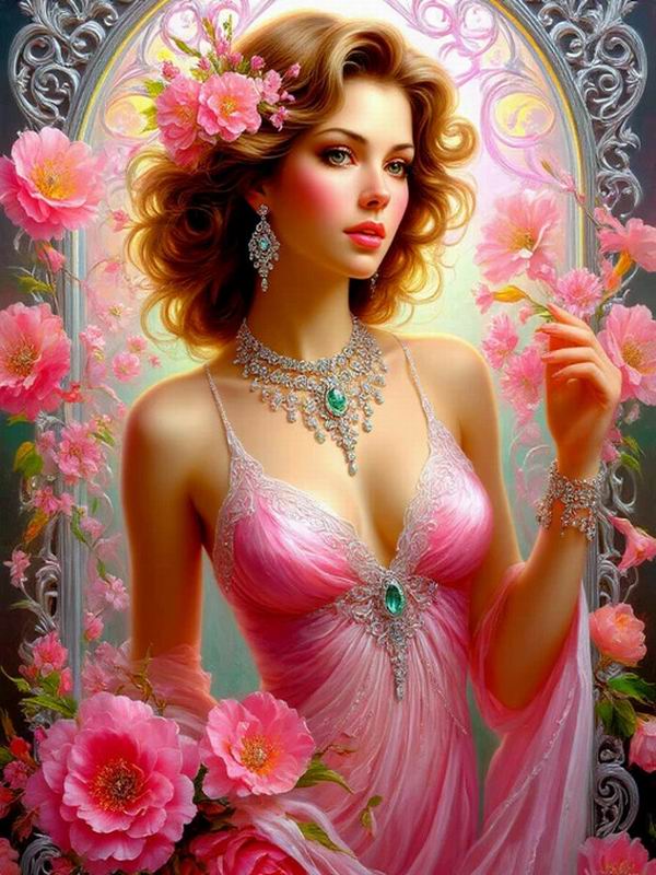 Алмазная Мозаика Новая Коллекция Сексуальные Женщины Цветок DIY Полная Вышивка Стразами Красивая Богиня Мозаика Наборы для Вышивки Крестом Декор Стен