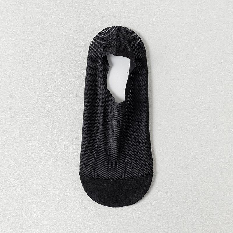 Summer Socks Hollow Out Mesh Breathable Invisible No Show Sock Slippers Solid Color Silicone Non-slip Low Cut Boat Socks