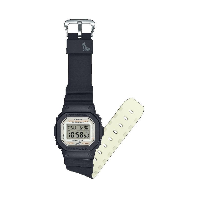 Casio Мужские часы G-SHOCK, смола, водостойкость 200 м, цифровые, ударопрочные, кварцевые, DW-5600SHB-1