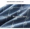 Женская джинсовая юбка А-силуэта с жаккардовым узором, весна 2025: Эластичный пояс, Свободный крой, Подчеркивающий фигуру, С разрезом спереди
