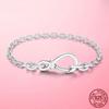 Горячий 925 Серебряный Оригинальный Me Браслет Fit Brand Me Charm Бусины Мода Узел Бесконечности Женщины Femme Браслет Роскошные Ювелирные Изделия
