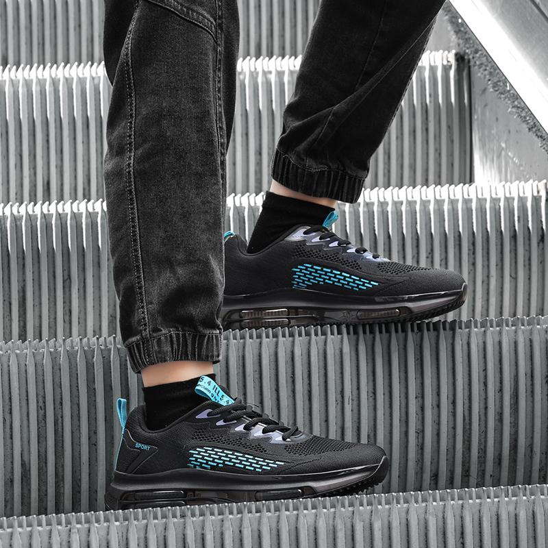 Мода 2024 Осень Мужская обувь Большой размер Дышащая сетка Спортивный стиль Толстая подошва Увеличение роста Уличный тренд Кроссовки для мужчин