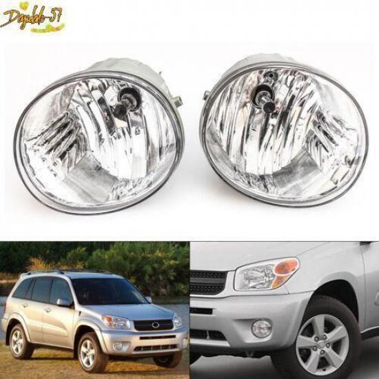 Для Toyota RAV4 2004-2005 Передний бампер Противотуманная фара Ходовые огни Прозрачная линза Пара