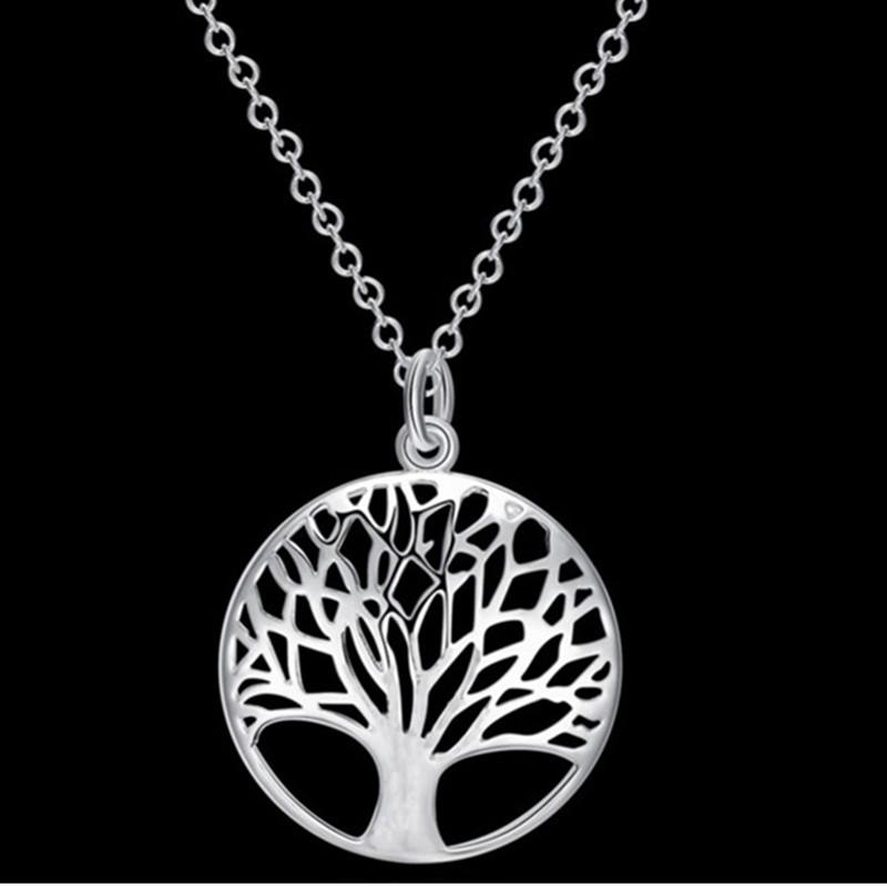 round hollow wishing tree pendant necklace life tree Tree Of Life pendant necklace jewelry fashion cute wedding part