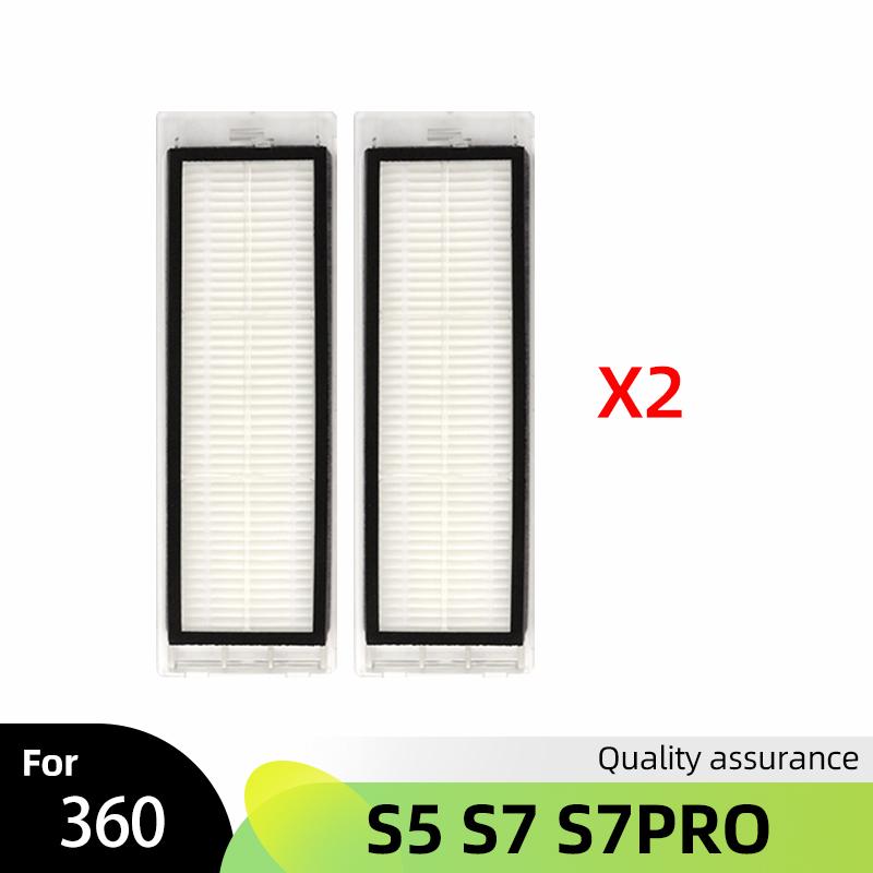 Spare Main Side Brush Mop Cloth Wipe Hepa Water Filter for Qihoo 360 S5 / S7 Pro Robot Vacuum Cleaner Cleaning Accessories