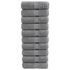 VidaXL Premium Washcloths SOLUND 10 Pieces Grey 30 X 30 Cm 600 G/m² 137301