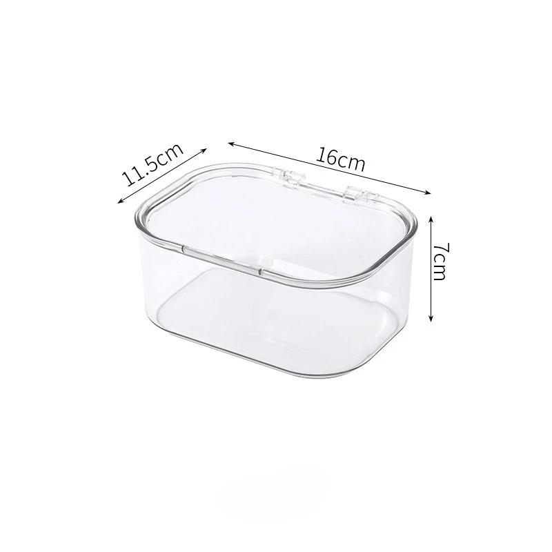Transparent Acrylic Cosmetics Storage Box with Lid Waterproof Dustproof Jewelry Make Up Organizer for Home Desktop Storage Box