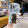 Phone Case: 2D flat, suitable for iPhone 18, 17, 16, 15, 14, 13 Pro protective cases, cyber helmet person, perfect Christmas and Halloween holiday gif