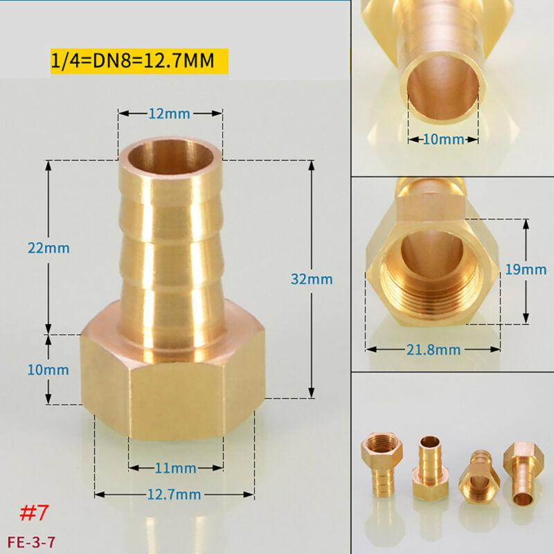 Латунный шланговый фитинг муфта 6 8 10 12 14 16 мм штуцер хвостовик 1/8 1/4 3/8 1/2 внутренняя резьба медный соединитель соединение муфта адаптер