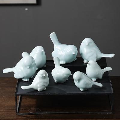 Керамические украшения в виде птиц в скандинавском стиле, 3D-скульптура птиц, сказочный сад, ландшафт, домашний декор, гостиная, офис, рабочий стол, ремесла